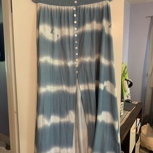 Hand dyed made in Bali gorgeous marble maxi skirt